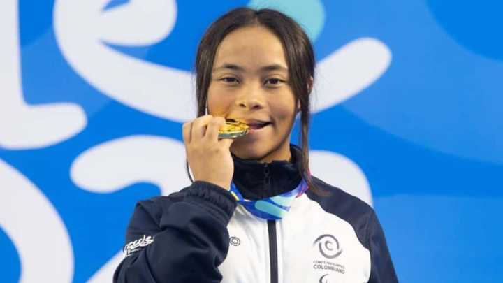 Nadadora tunjana Zharith Rodríguez logró seis medallas de oro en los Juegos Parapanamericanos Juveniles de Chile