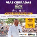 Habrán cierres viales y desvíos autorizados por grabación de «El Show de las Estrellas» en Yopal