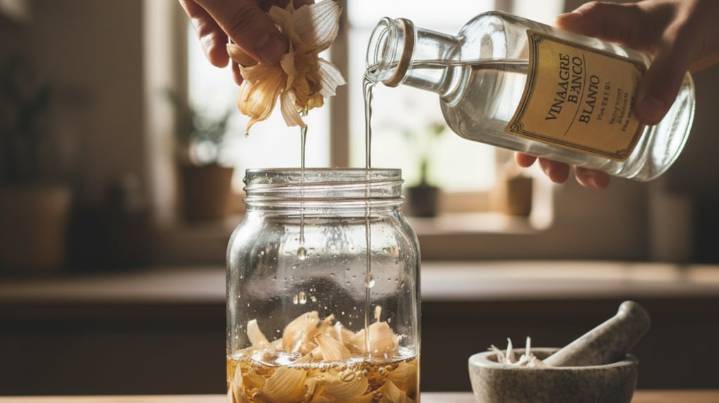 Mezclar cáscaras de ajo con vinagre blanco: por qué recomiendan hacerlo y para qué sirve