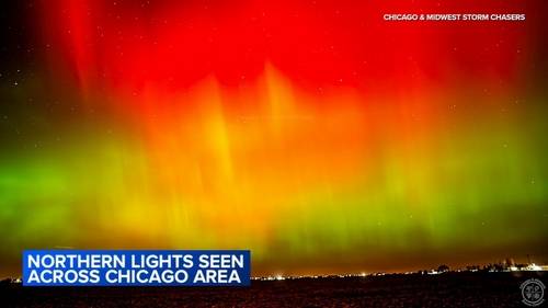 See northern lights tonight Chicago: Illinois aurora borealis visible in South Barrington, Huntley, Oswego, Joliet