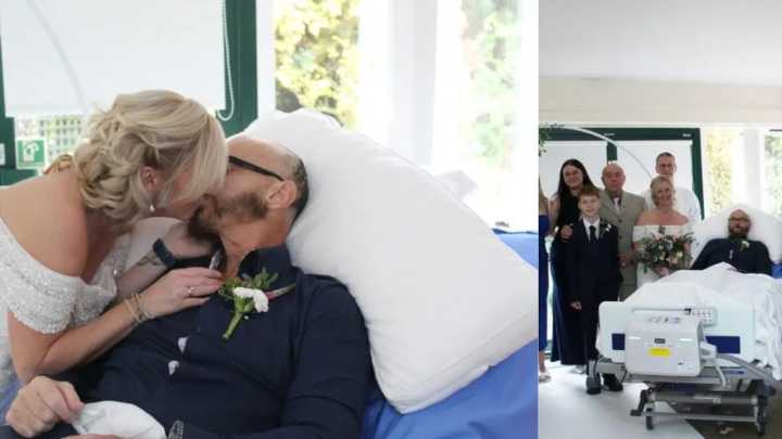 Hombre desahuciado por cáncer le pidió matrimonio a su pareja y se casaron en el hospital: 'Su amor es verdaderamente inspirador'