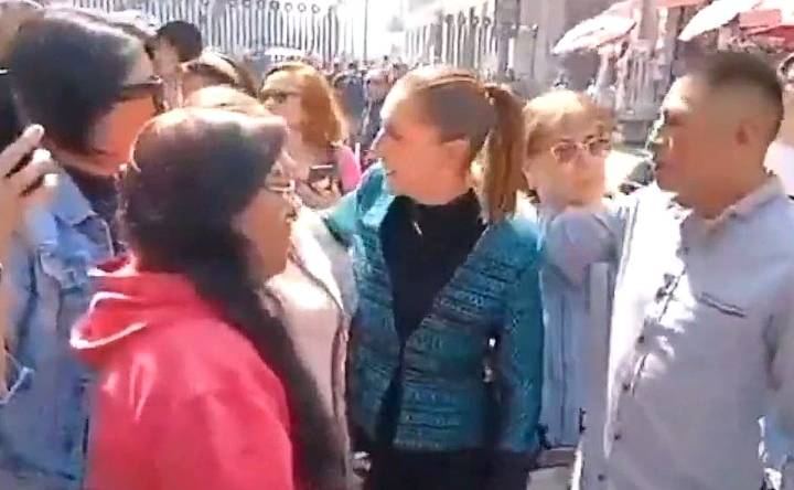 VIDEO: Falla seguridad de Claudia Sheinbaum y hombre la acosa
