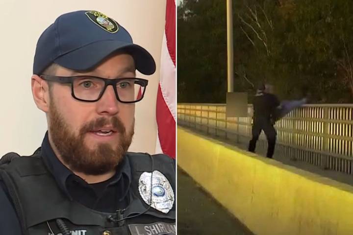 Officer Saves Woman from Jumping Off Bridge, in Moment Caught on Video