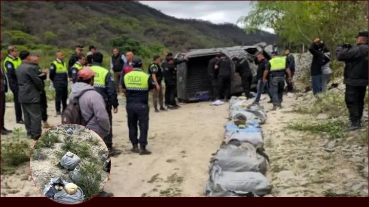 Ola narco: Ahora vuelca una camioneta con 120 kilos de marihuana en El Tala