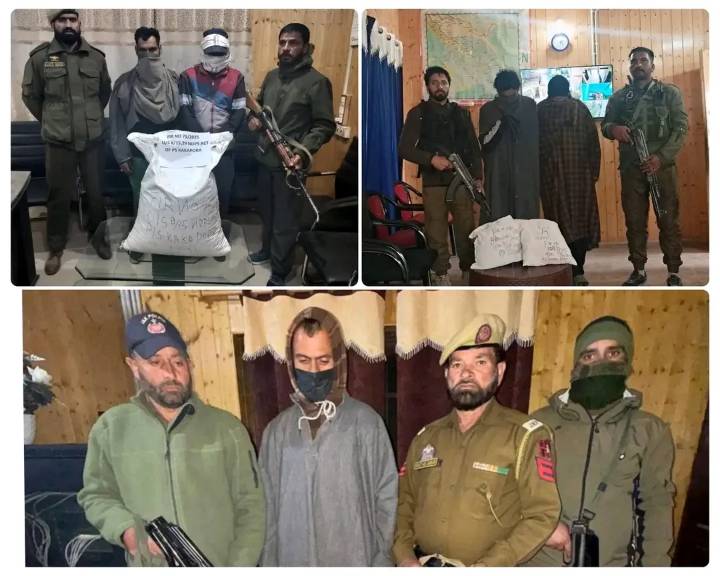 Five drug peddlers arrested in South Kashmir