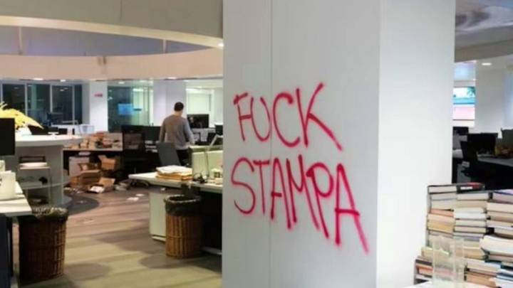 Activistas propalestinos atacaron la redacción de un diario italiano