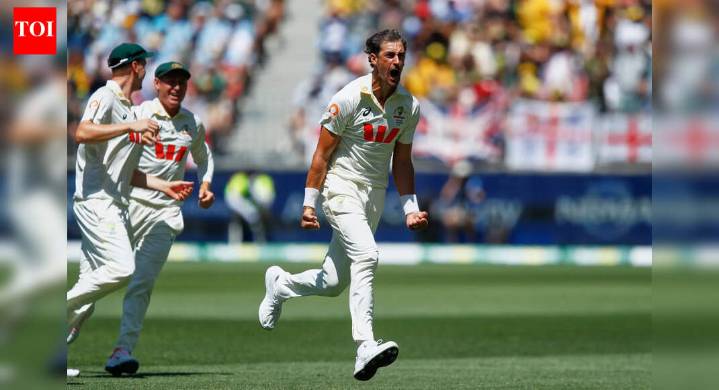 England 35/2 in 7.4 Overs | AUS vs ENG Live Score, 1st Ashes Test Day 1: Mitchell Starc strikes early; England lose Zak Crawley in the first over  - The Times of India
