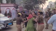 Video: UP gang-rape survivor jostles with cops, confronts DIG to seek justice