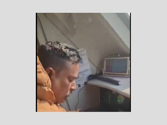 Eagle hits front windscreen of Kashmir train, driver injured [ FULL VIEW ]