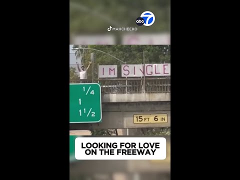 TikToker goes viral with 'I'm Single' sign over the 101