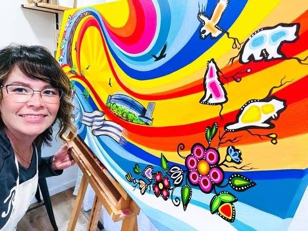 Mural for hockey tournament honors Indigenous land