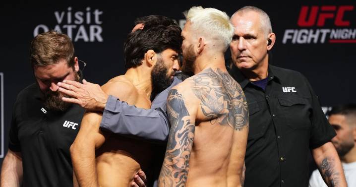 UFC star HEADBUTTS opponent in shocking scenes during face