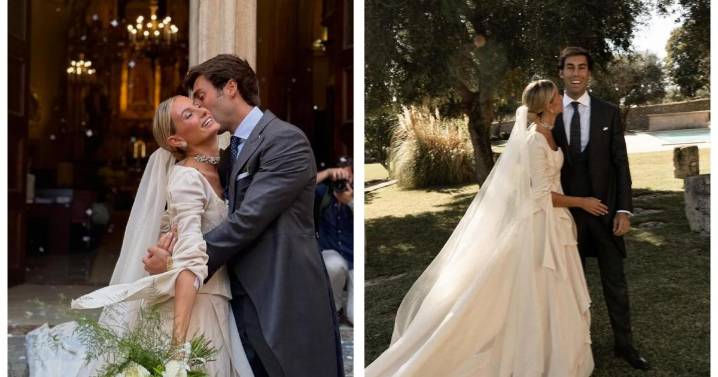 La romántica boda en Mallorca de la 'influencer' Marina Arias: ceremonia religiosa en el centro de Palma y convite en Binissalem