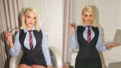 Ella es Samantha Correa, la mujer que está en el centro de la polémica entre Pirlo y Blessd