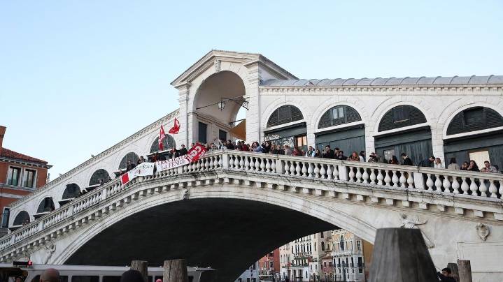 Musicians march through Venice after La Fenice names music director with ties to Meloni