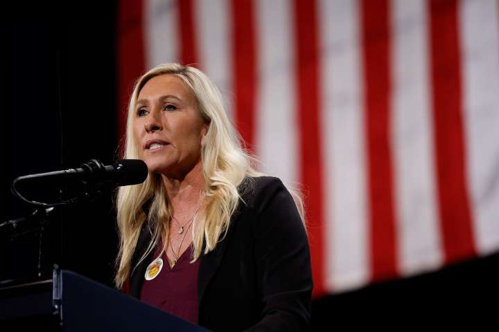 “Got some kind of an act going”: Trump accuses Greene of putting on show for Democrats