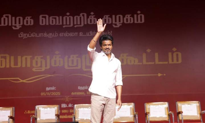 Vijay slams DMK’s arrogance, vows to expose its ‘politics of slander’