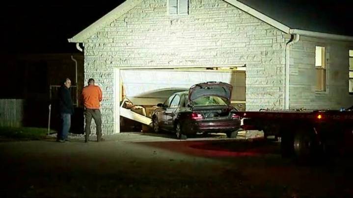 Teen leads police on chase, crashes car into garage