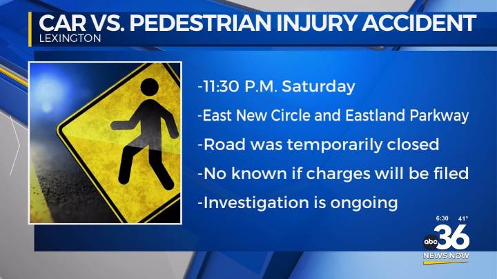 Pedestrian suffers life-threatening injuries after being hit by car in Lexington