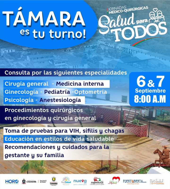 En Támara se adelantará jornada médico quirúrgica “Salud para Todos”