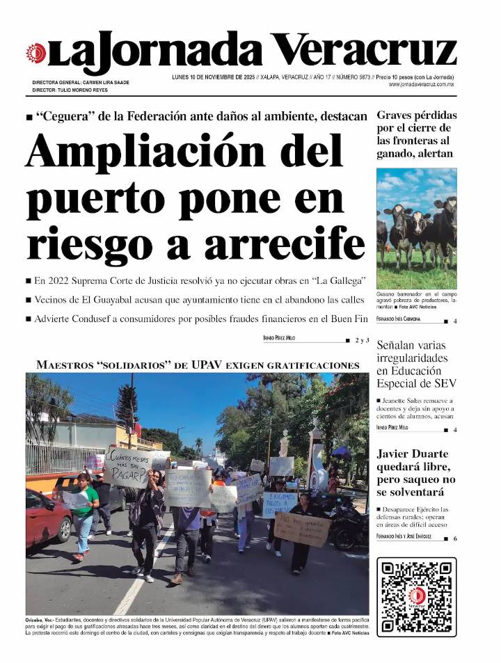 Portada del 10 de noviembre de 2025