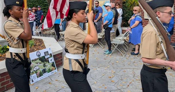 Veterans Day ceremony at Guilford memorial in Greensboro NC