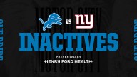 INACTIVES: Lions vs. Giants