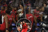Brandon Ingram throws water bottle, hits Raptors staffer in ugly scene