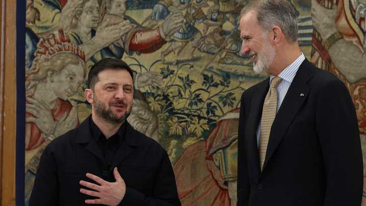 O rei reafirma a Zelenski o apoio de España a Ucraína durante o tempo que sexa necesario