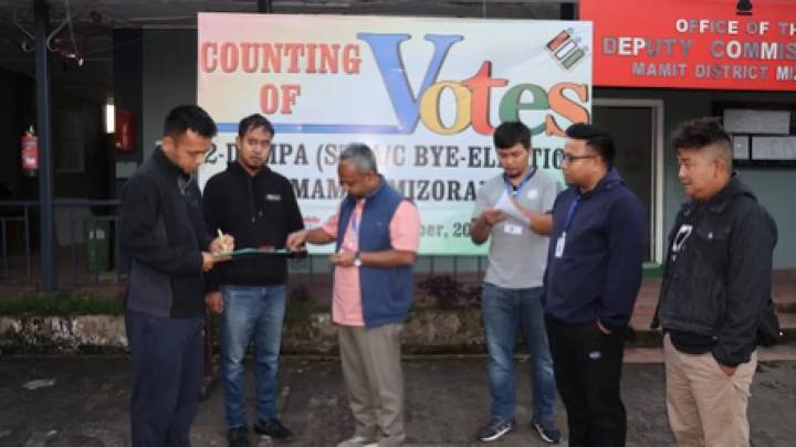 Counting of votes begins in Mizoram bypolls amid tight security
