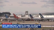 At Chicago O'Hare Airport, Sean Duffy, Transportation secretary, says massive disruption possible if government shutdown drags on