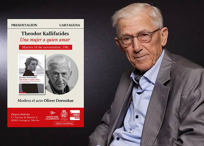 Theodor Kallifatides presentará en Cartagena su última novela ‘Una mujer a quien amar’