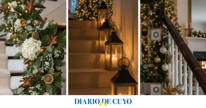 Escaleras con estilo: las 3 formas de decorarlas en Navidad para que se vean más elegantes