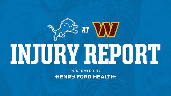 Lions at Commanders injury report: Nov. 7