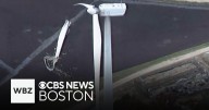 Video shows blade after falling off of wind turbine in Plymouth, Massachusetts