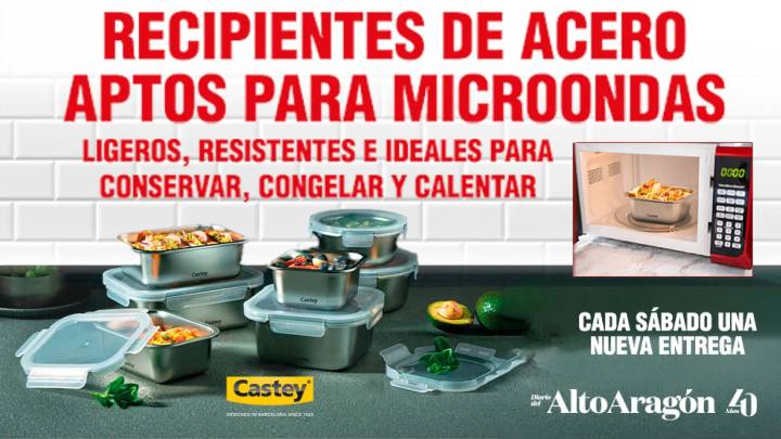 Consigue tus recipientes de acero aptos para microondas