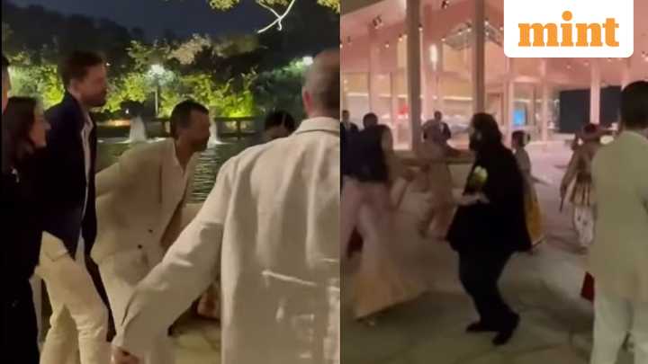 Donald Trump Jr gets dandiya lesson from Anant Ambani and Radhika Merchant