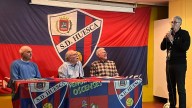 Jover, Zárraga y Delgado analizan la evolución del fútbol en la "Tarde de Porteros" del Huesca