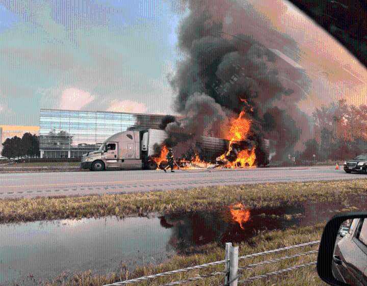 I-90 West lanes reopen after semi fire