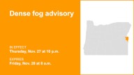 Dense fog advisory affecting Oregon Lower Treasure Valley until Friday morning