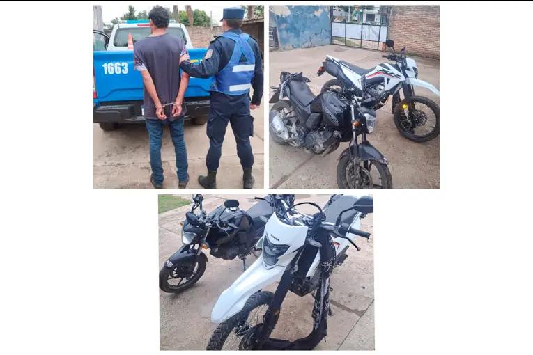 Robo de motos y persecución policial: uno de los detenidos tiene frondoso prontuario
