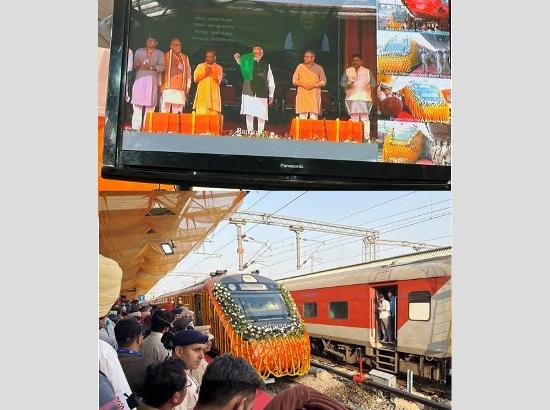 Four Vande Bharat Express Trains Flagged Off Virtually by PM Modi; Ferozepur Celebrates Launch of Ferozepur