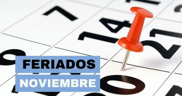 Cuándo son los feriados de noviembre de 2025: fin de semana extralargo de 4 días