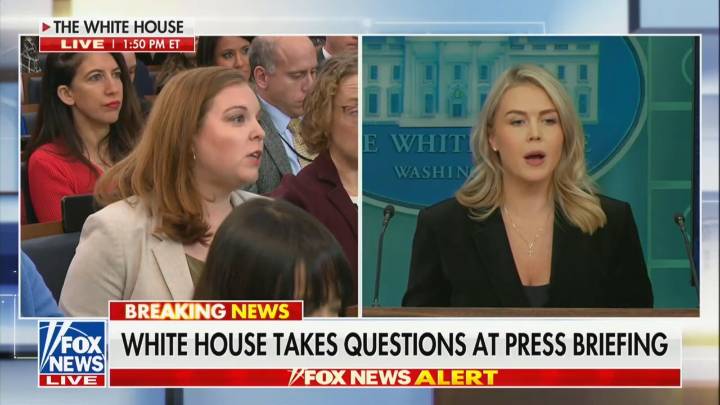 Karoline Leavitt Bizarrely Defends Trump’s ‘Piggy’ Insult as Being ‘Very Frank’