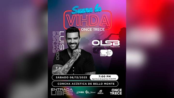 Luis Fernando Borjas encenderá la Concha Acústica en el festival "Suena la VIHda"