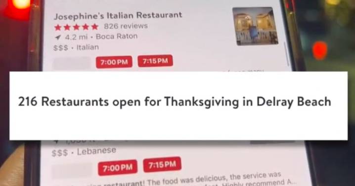 Dining out becomes the new Thanksgiving trend for families