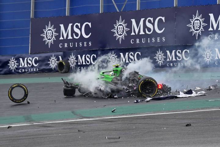 VIDEOS. El impactante accidente que marcó la carrera Sprint del GP de Brasil de la Fórmula 1: el auto se levantó del suelo