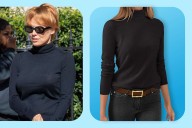 Pamela Anderson's Black Turtleneck Is a Fall Classic