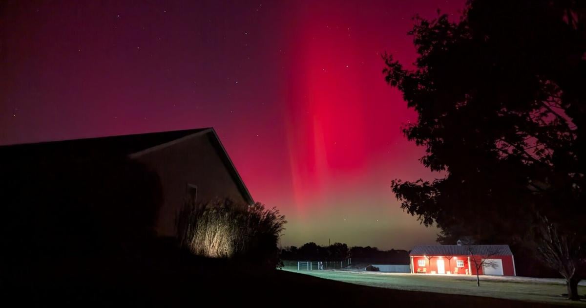 Northern lights visible across mid-Missouri Tuesday night