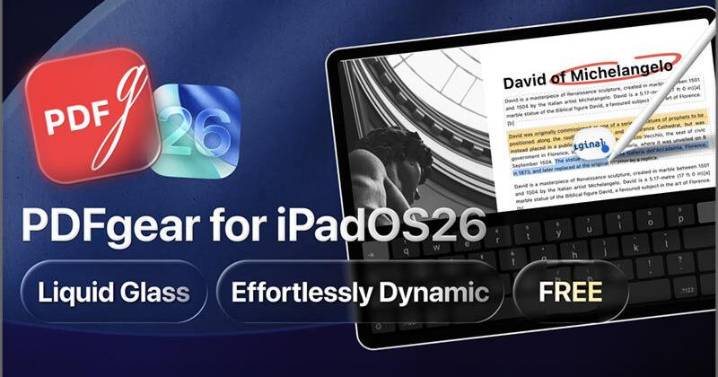 PDFgear for iPad Brings Liquid Glass Design and Best Free PDF Editing to Everyone